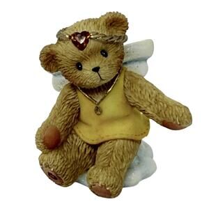 Cherished Teddies 824534 November Citrine Crystal Angel On Cloud Little Twinkles